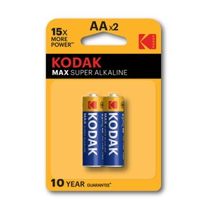 Kodak Max Alkaline Aa Battery (2 Pack Blister)