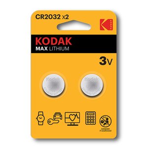 Kodak Max Lithium Cr2032 Battery (2 Pack Blister)
