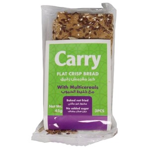 Carry Flat Crisp Bread With Multicereals 3 Pieces 45G
