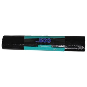 Mr.Eco Trash Bags Black Medium Hd 30 Pieces