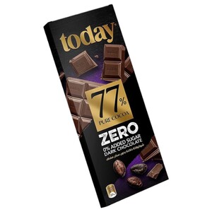 Today Dark Chocolate Tablet 77% Sugar Free 60G