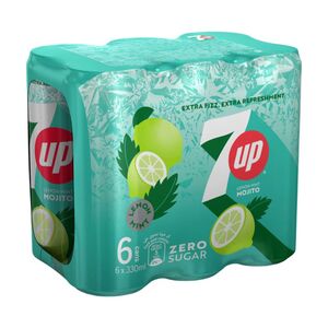7Up Zero Sugar Lemon Mint Mojito Soft Drink Can 330 Ml Pack Of 6