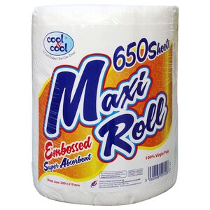 Cool & Cool Maxi Roll Embossed White 222 Meter