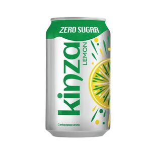 Kinza Carbonated Drink Zero Sugar Lemon 360 Ml