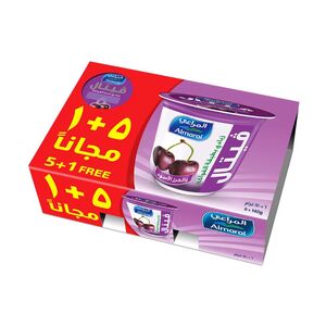 Almarai Black Cherry Flavoured Layered Fruit Yoghurt, 140 Gr Pack Of 6