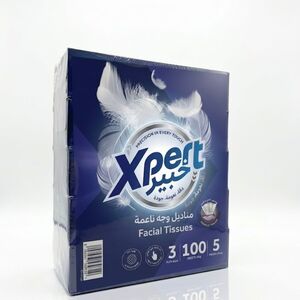 Xpert Facial Tissue 3 Ply 100 Sheets X 5 Pcs