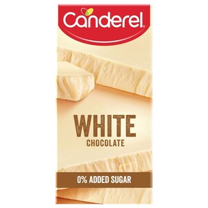 Canderel White Chocolate Tablet 0% Added Sugar 75G