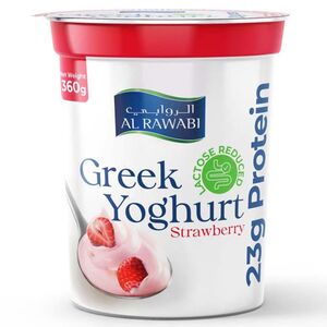 Al Rawabi Greek Yoghurt Strawberry 360 Gr
