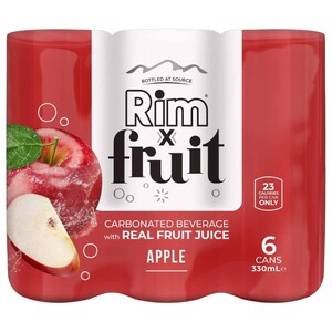 Rim X Fruit Flavored Sparkling Water Apple 33Cl X6