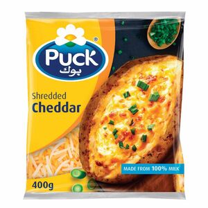 Puck Shredded Cheddar Mix 400 Gr