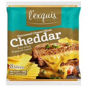 L'exquis Cheddar Cheese Slices 8 Pieces 150G
