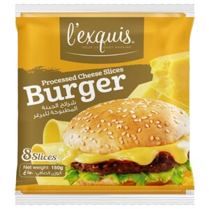 L'exquis Burger Cheese Slices 8 Pieces 150G