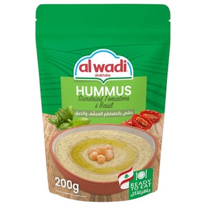 Al Wadi Al Akhdar Hummus Sundried Tomatoes & Basil 200G