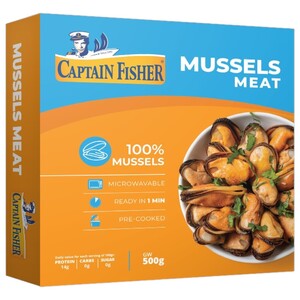 Captain Fisher Frozen Mussels Meat 500G