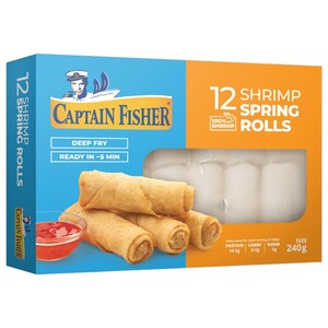 Captain Fisher Frozen Shrimp Spring Rolls 12 Pieces 240G