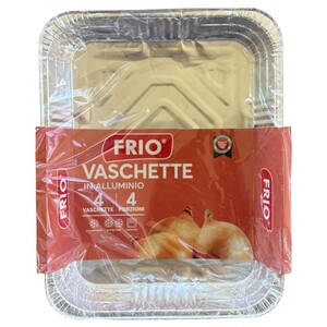 Frio Aluminum Trays Without Lid R4 4 Portions 4 Pieces