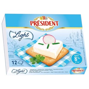 Président Processed Cheese Square Light 12 Portions 200G