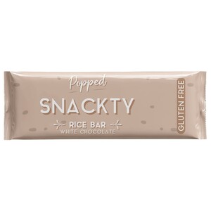 Snackty Popped Rice Bar White Chocolate Gluten Free 18G