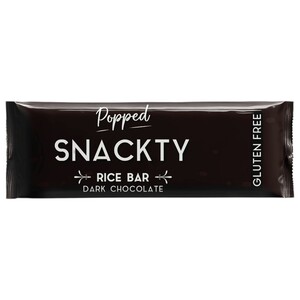 Snackty Popped Rice Bar Dark Chocolate Gluten Free 18G