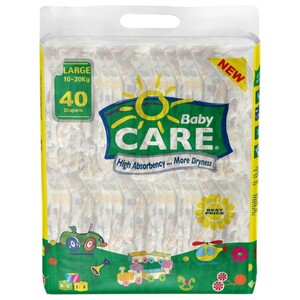 Baby Care Diapers Giant Large 40 Pieces -10% Off