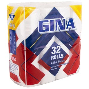 Perla Gina Toilet Papers White 32 Rolls