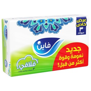 Fine Fluffy Facial Tissues 2Ply 190 Sheets X3