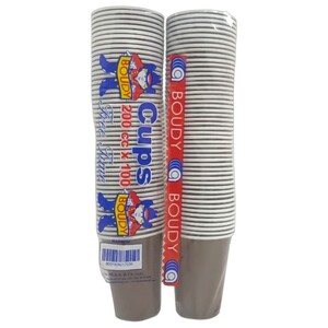 Boudy Plastic Cup Brown 200Cc 100 Pieces