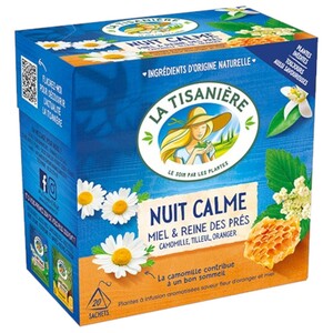La Tisanière Nuit Calme Miel & Reine Des Prés 20 Bags