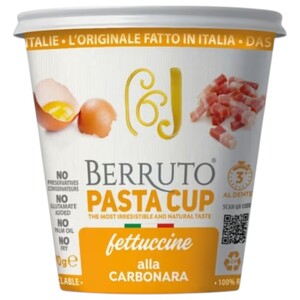 Berruto Pasta Cup Fettuccine Carbonara 70G