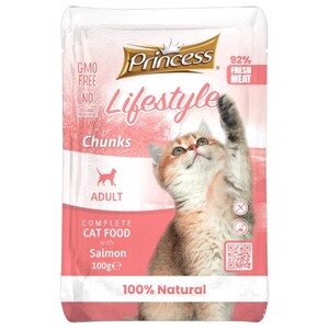 Princess Lifestyle Adult Cat Food Salmon 100G