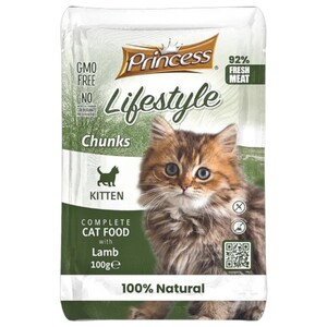 Princess Lifestyle Kitten Cat Food Lamb 100G