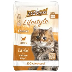 Princess Lifestyle Kitten Cat Food Chicken 100G