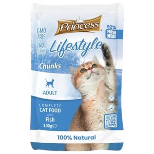 Princess Lifestyle Adult Cat Food Fish 100G