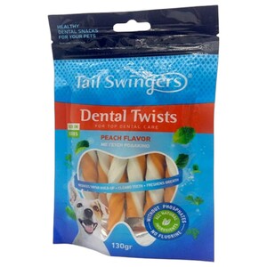 Tail Swingers Dental Twists Peach 130G