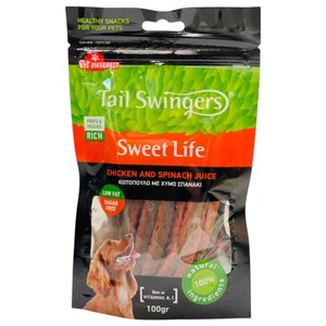 Tail Swingers Strips Chicken And Spinach Juice 100G