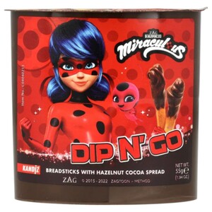 Kandiz Dip N' Go Miraculous Breadsticks And Hazelnut Spread 55G