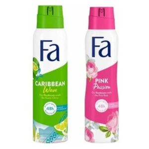 Fa Deo Spray Pink 150 Ml + Caribbean 150 Ml
