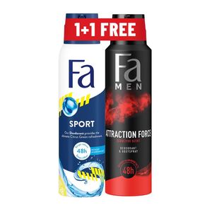 Fa Deodorant Sport 150 Ml + Attraction 150 Ml