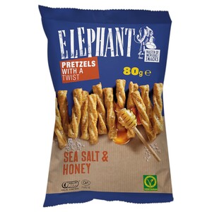 Elephant Pretzels With A Twist Sea Salt & Honey 80G