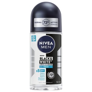 Nivea Men Roll On Invisible Fresh Black & White 50Ml