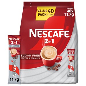 Nescafe Instant Coffee 2 In 1 Sugar Free 11.7G X40