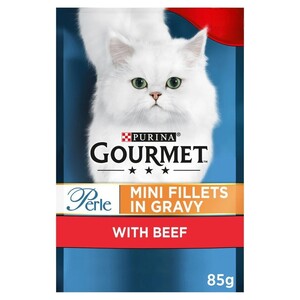 Purina Gourmet Cat Food Mini Fillets In Gravy With Beef 85G