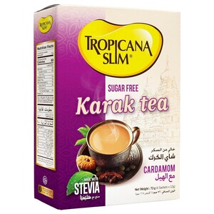 Tropicana Slim Karak Tea With Cardamom Sugar Free 72G