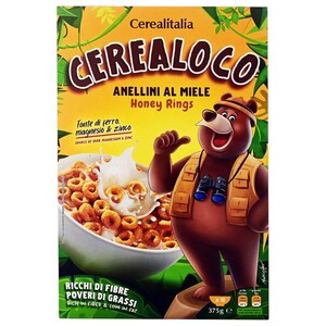 Cerealitalia Cereal Honey Rings 375G