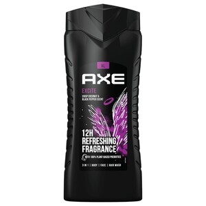 Axe Body, Face And Hair Wash 3In1 Excite 400Ml
