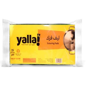 Yalla! Scouring Pad Green 15 Pcs