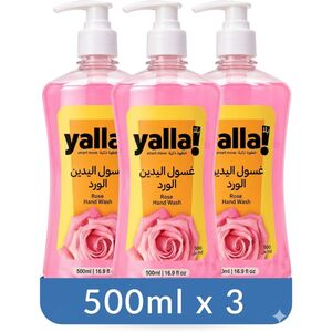 Yalla! Rose Liquid Hand Wash 500 Ml X 3 Pcs