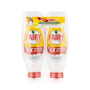 Fairy Power Action Lemon Dishwashing Liquid 730 Ml X 2 Pcs