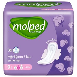 Molped Pads Maxi Thick Long 9 Pieces