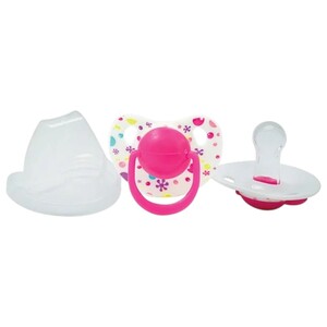 Optimal Round Nipple Silicone Pacifier 0+ Pink